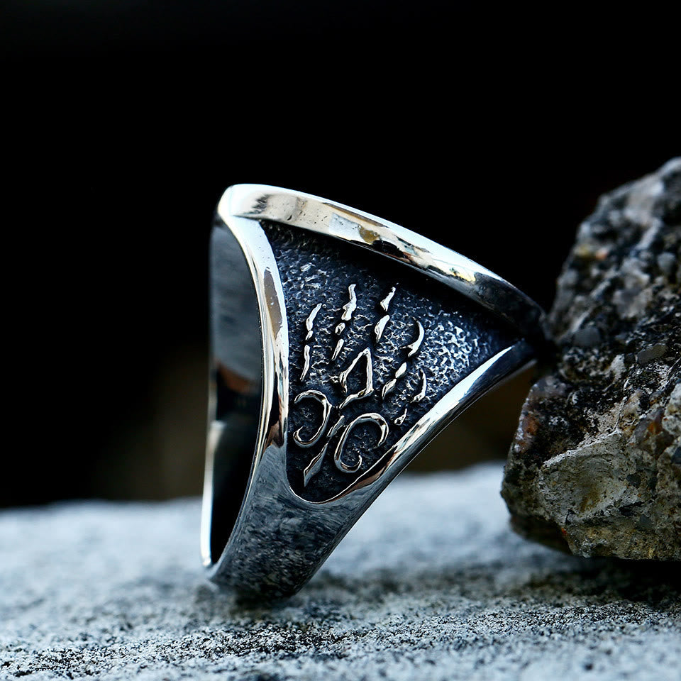 WorldNorse Viking Celtic Knot Wolf With Claw Ring - image 2