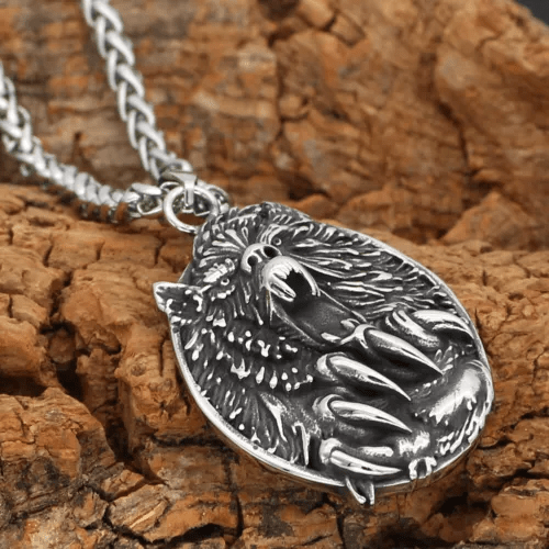 WorldNorse Viking Fenrir Wolf Pendant Neckalce