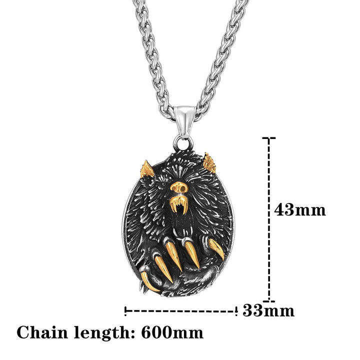 WorldNorse Viking Fenrir Wolf Pendant Neckalce