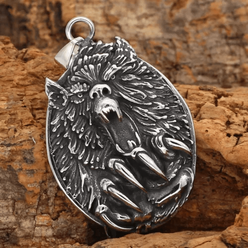 WorldNorse Viking Fenrir Wolf Pendant Neckalce