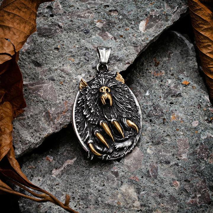 WorldNorse Viking Fenrir Wolf Pendant Neckalce