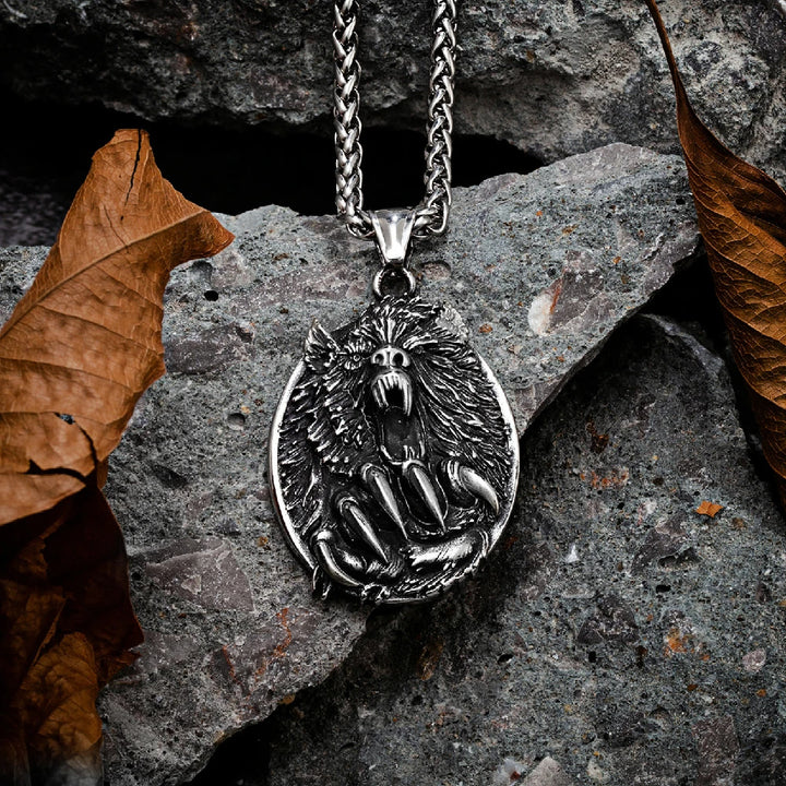 WorldNorse Viking Fenrir Wolf Pendant Neckalce