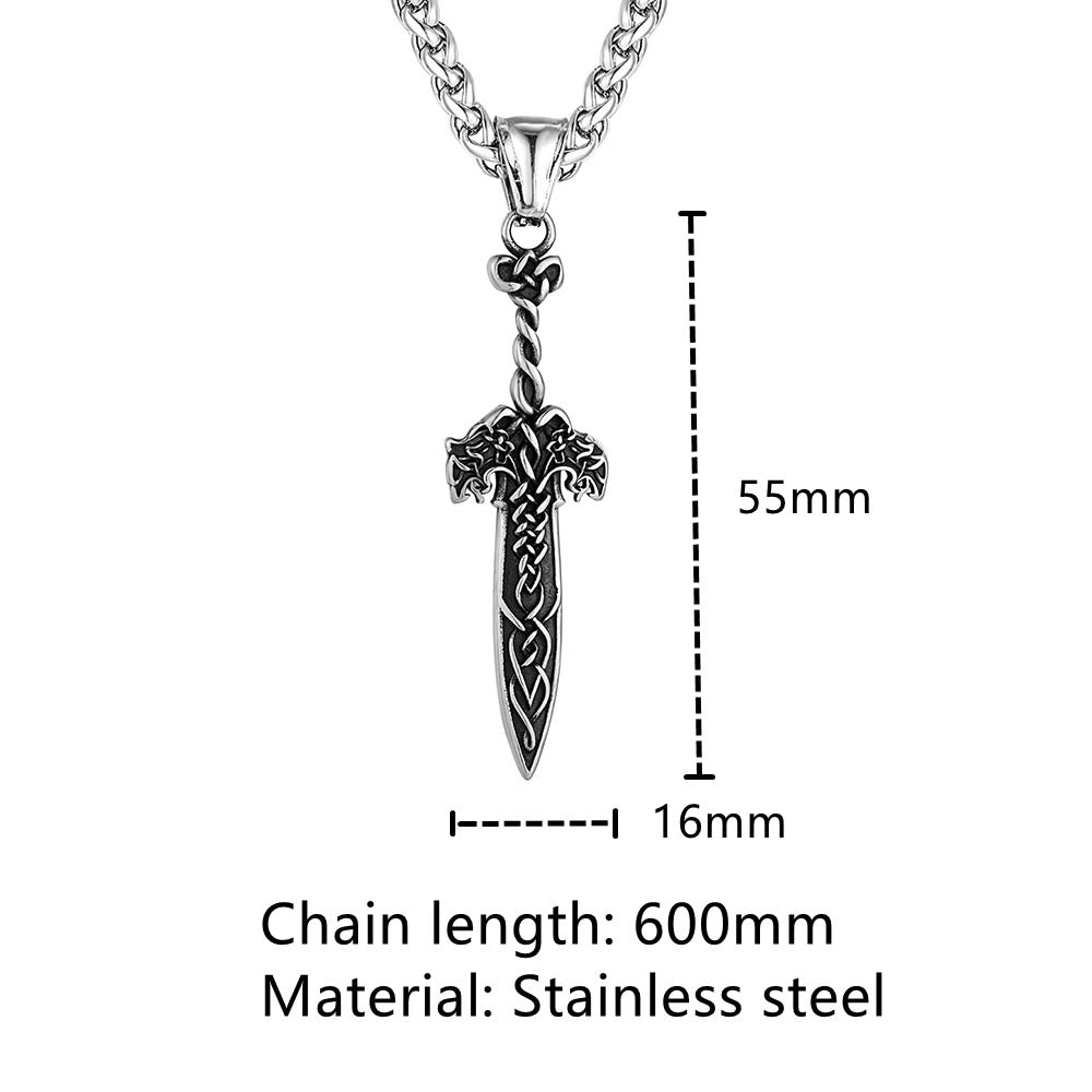 WorldNorse Nordic Viking Warrior Celtic Knot Sword Necklace - image 7