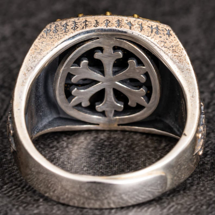 WorldNorse Handcrafted 925 Silver Valknut Viking Symbols Ring - image 1