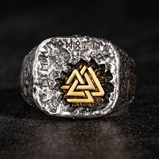 WorldNorse 925 Sterling Silver Nordic Viking Totem Ring - Adjustable - image 0