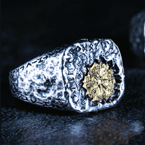 WorldNorse 925 Sterling Silver Viking Signet Magic Circle Ring - image 4