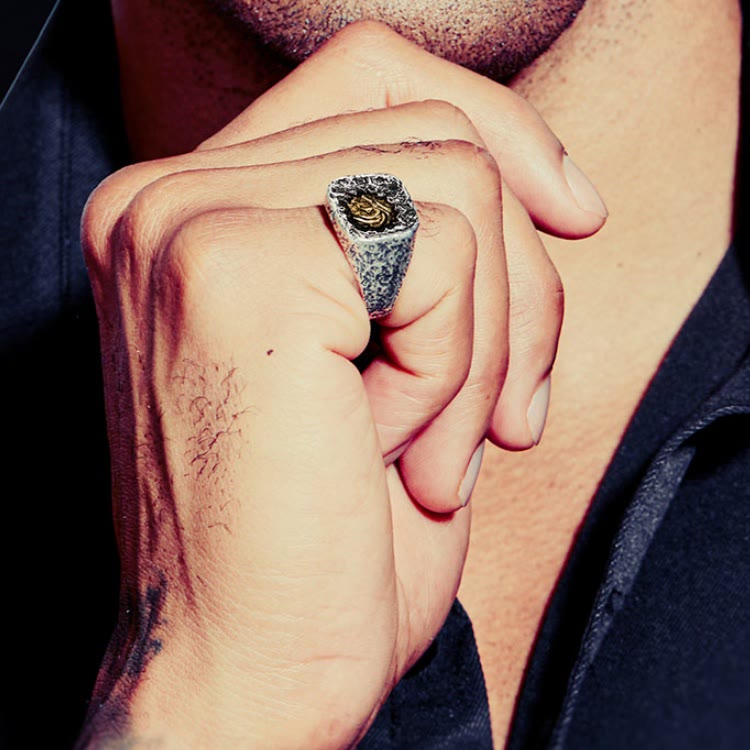 WorldNorse 925 Sterling Silver Witcher Wolf Skull Ring - image 1