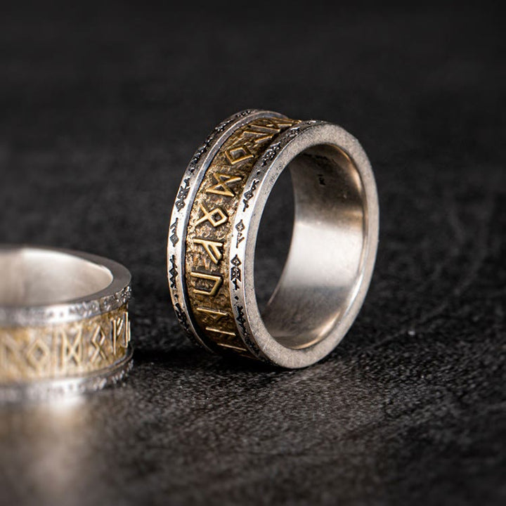 WorldNorse Handcrafted 925 Silver Handcrafted Rune Ring - UK Size Z（US 13） - NO THANKS - image 0