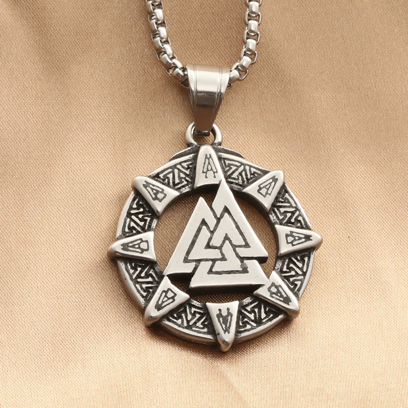 WorldNorse Viking Age Valknut Futhark Circle Necklace - image 6