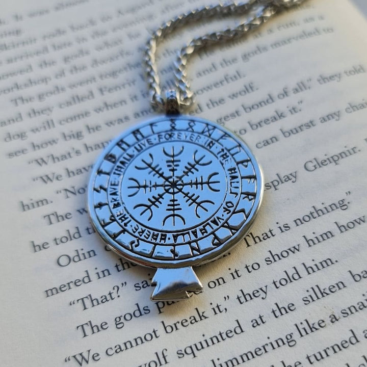 WorldNorse Norse Raven & Vegvisir Viking Symbol Necklace - image 7