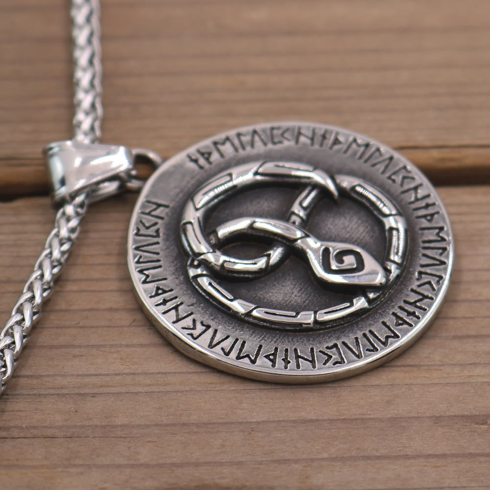 WorldNorse Nordic Snake Odin Rune Necklace