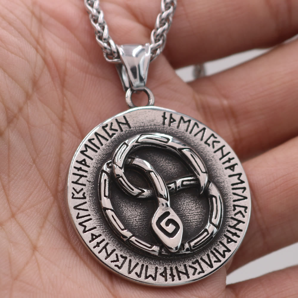 WorldNorse Nordic Snake Odin Rune Necklace