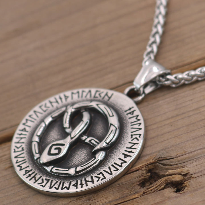 WorldNorse Nordic Snake Odin Rune Necklace