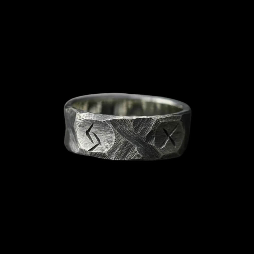 WorldNorse Rustic Rune Rough Hewn Warrior Ring - image 4