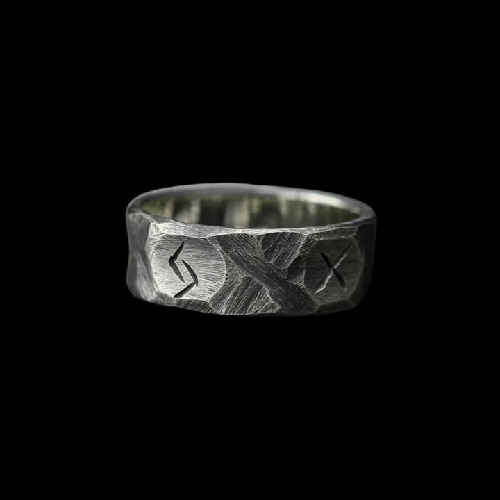 WorldNorse Rustic Rune Rough Hewn Warrior Ring - image 4