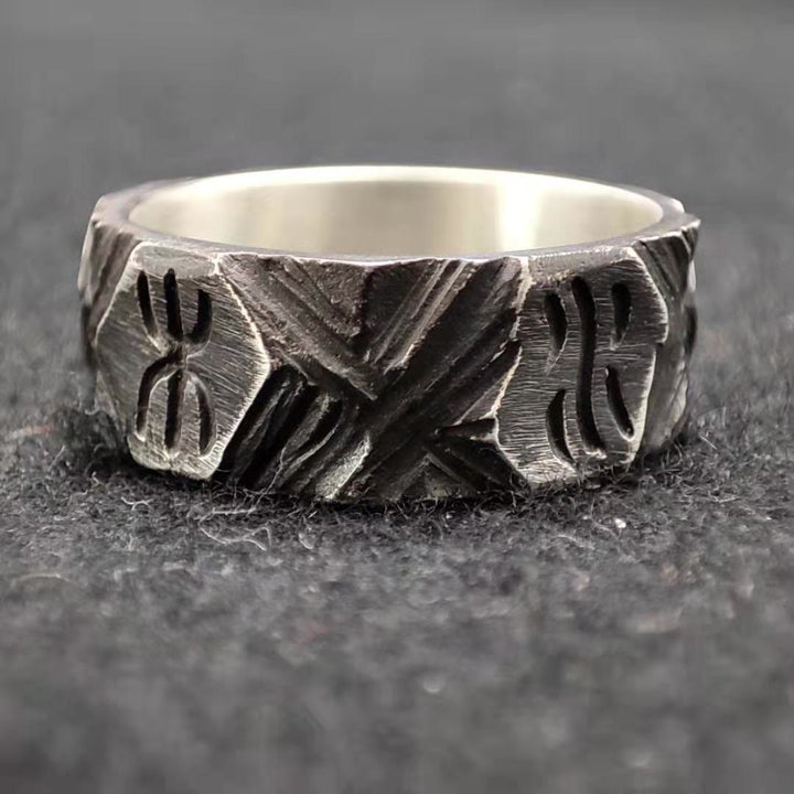 WorldNorse Rustic Rune Rough Hewn Warrior Ring - image 2