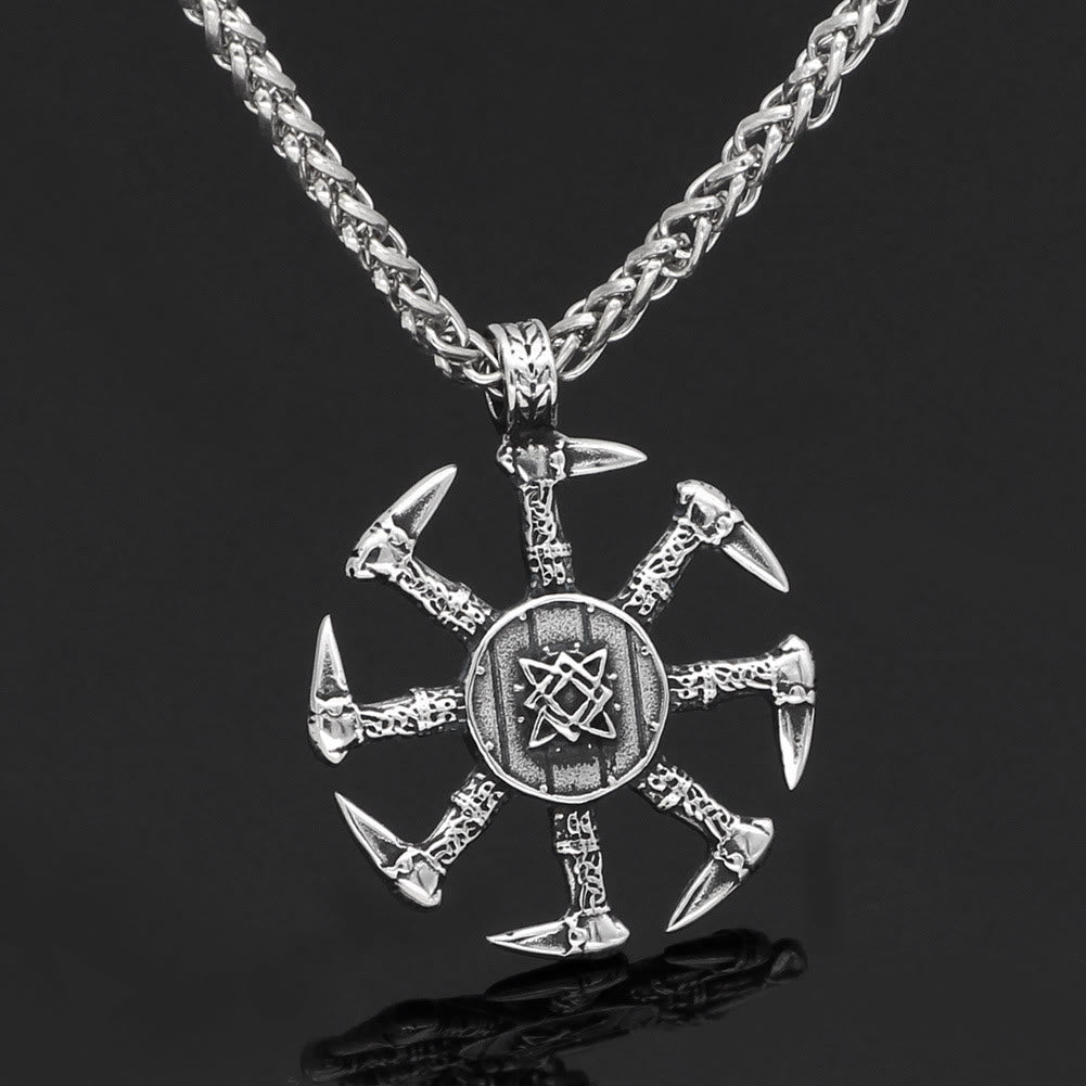 WorldNorse Viking Axe Sunshield Necklace