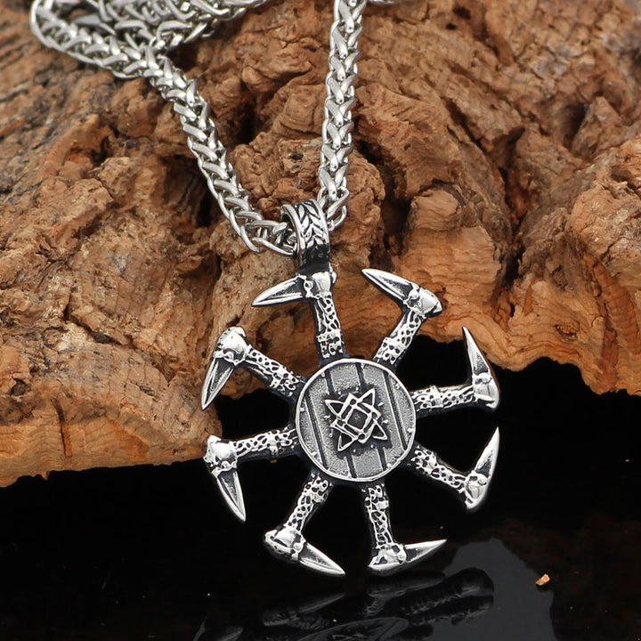 WorldNorse Viking Axe Sunshield Necklace