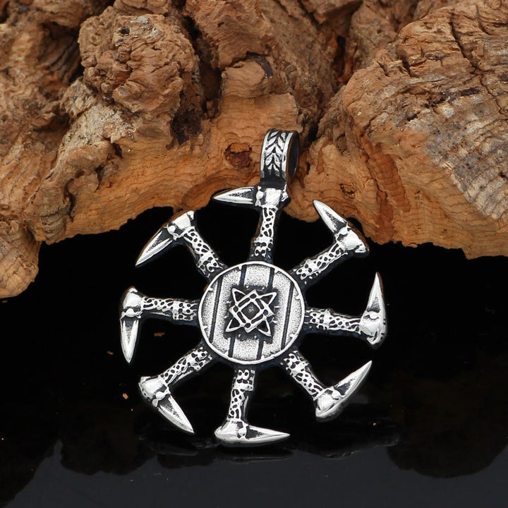 WorldNorse Viking Axe Sunshield Necklace