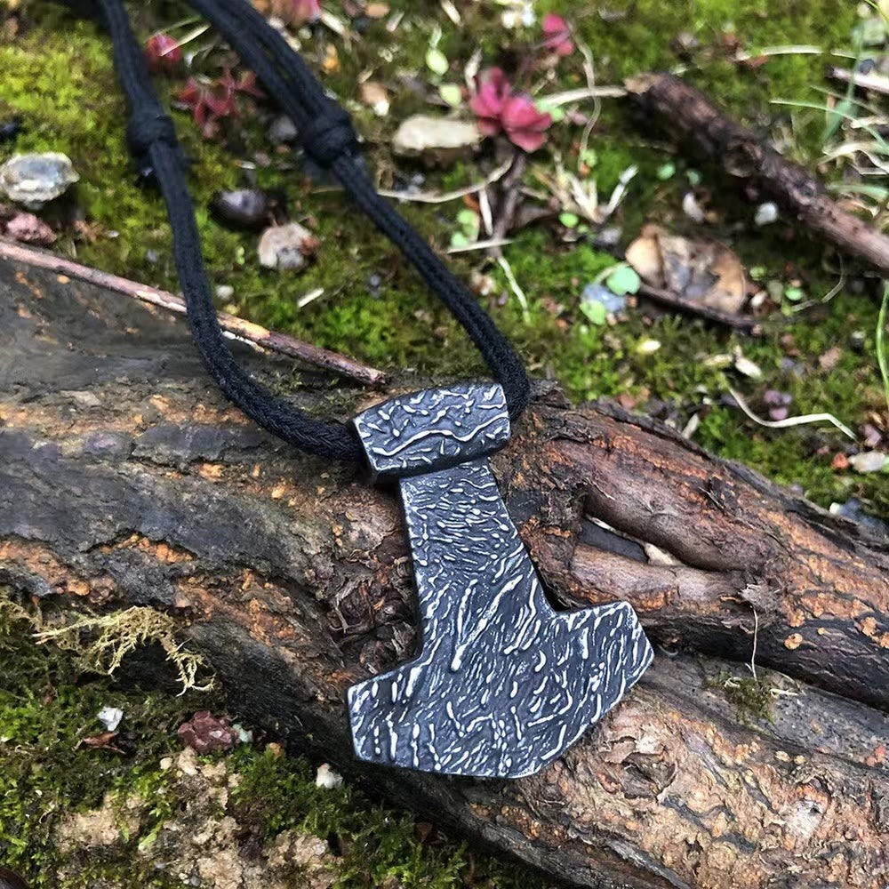 WorldNorse Hand Forged Thors Hammer Necklace - image 1