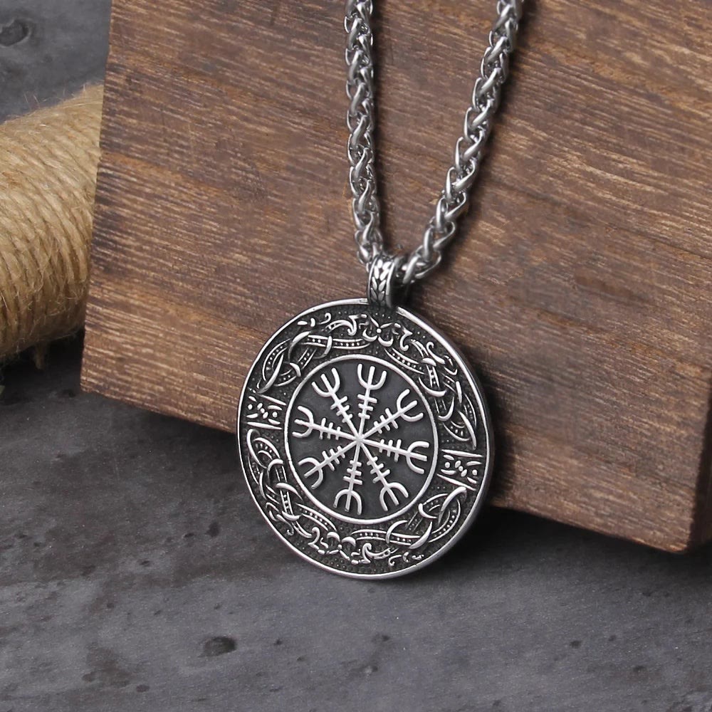 WorldNorse Helm of Awe Pendant Necklace - Silver - image 4