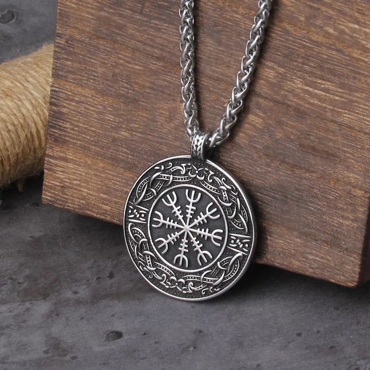 WorldNorse Helm of Awe Pendant Necklace - Silver - image 4