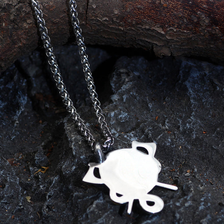 WorldNorse Axes And Shield Norse Dragon Necklace