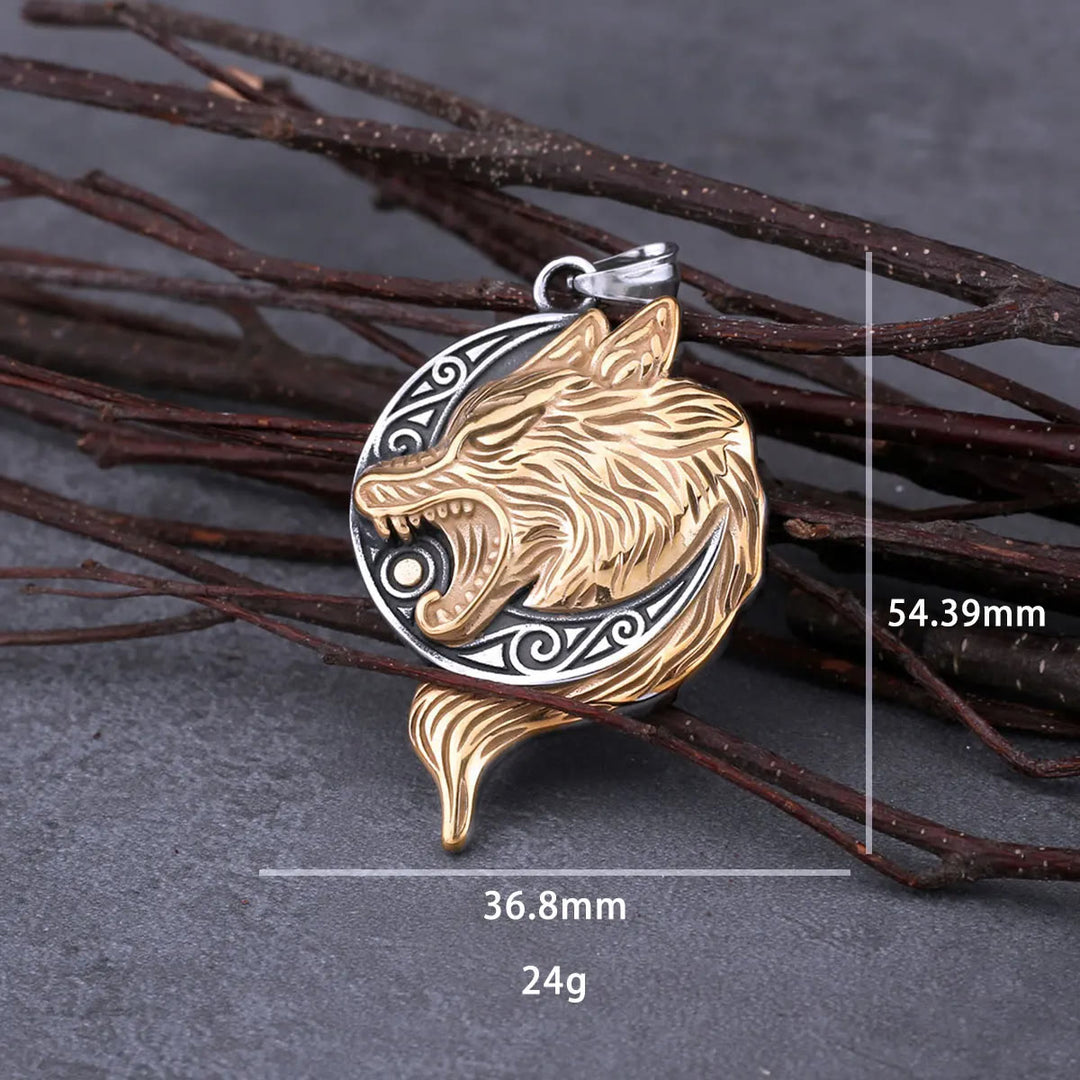 WorldNorse Howling Wolf Shock Necklace