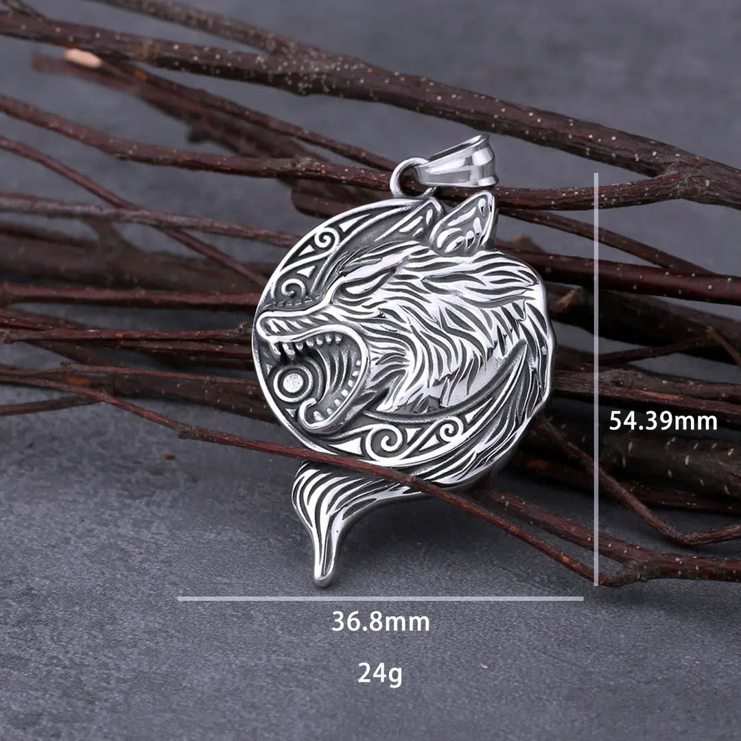 WorldNorse Howling Wolf Shock Necklace