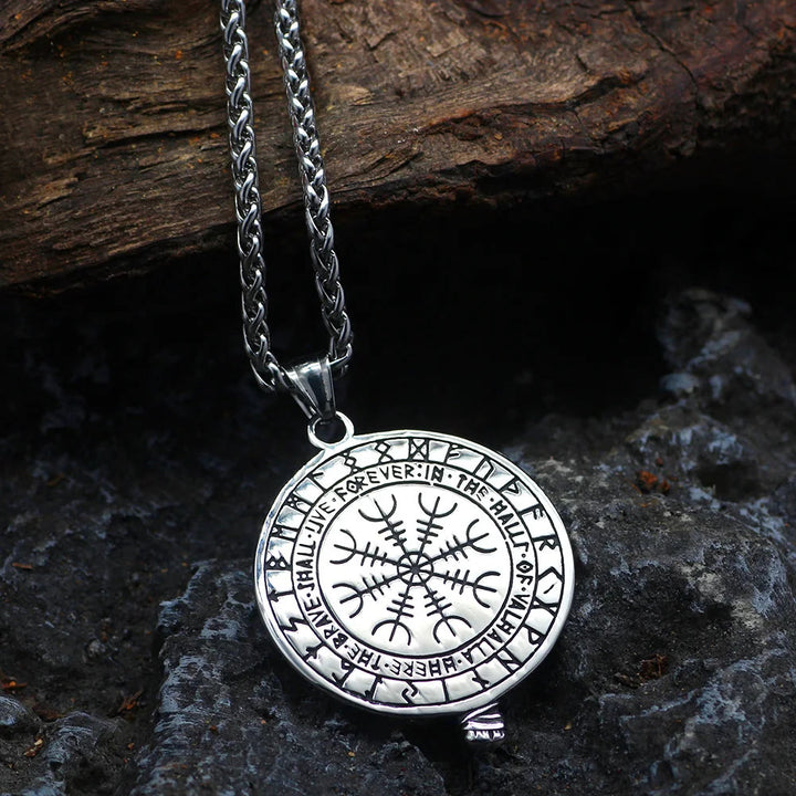 WorldNorse Raven And Axe With Runes Necklace - image 4
