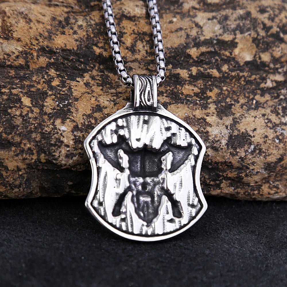 WorldNorse Odin Warrior Axe Shield Necklace