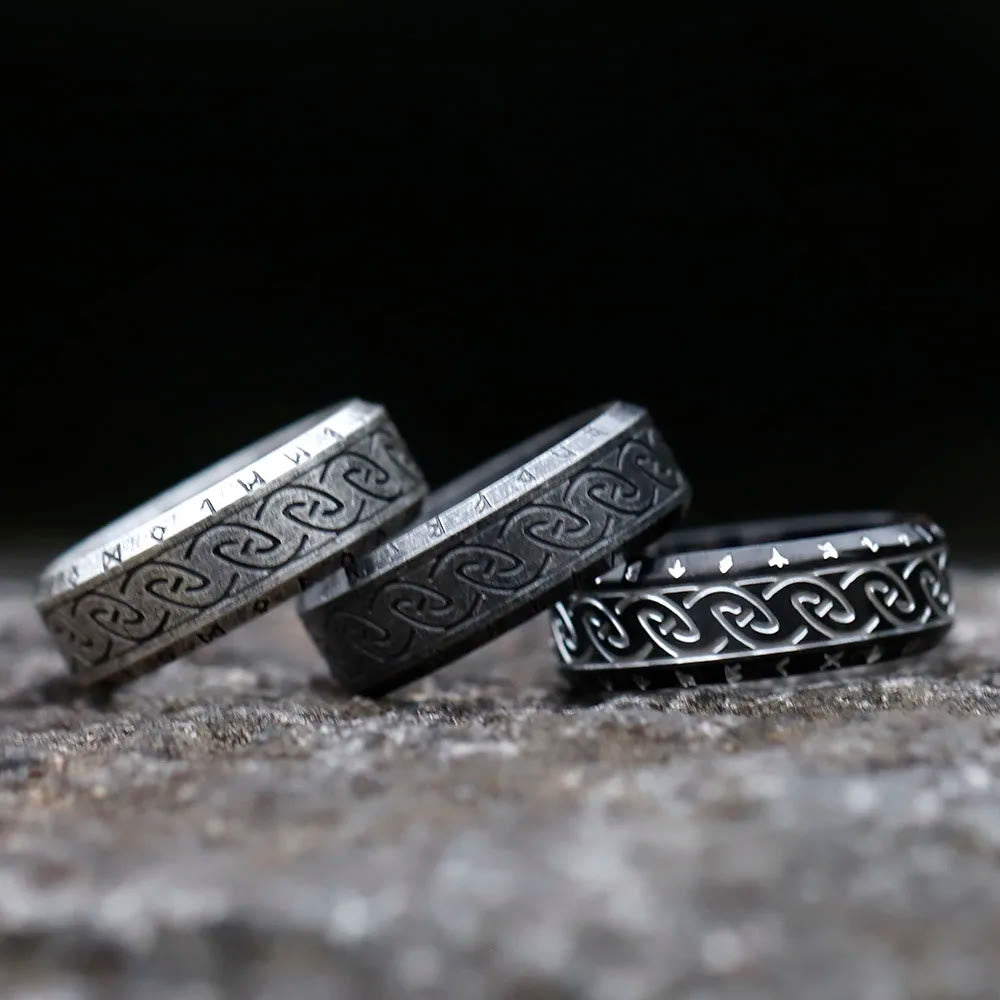 WorldNorse Retro Rune Celtic Knot Ring - image 10