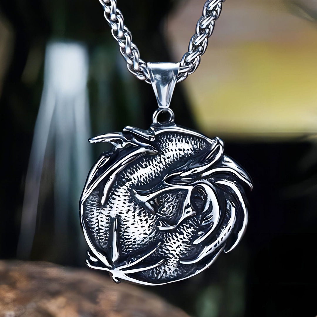 WorldNorse The Medallions Stainless Steel Wolf Necklace