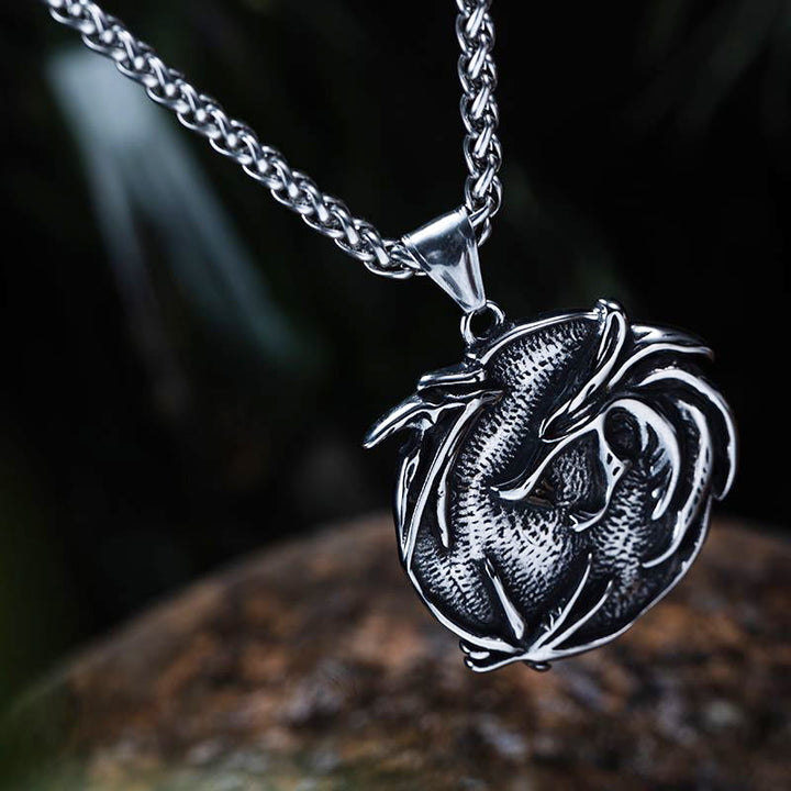 WorldNorse The Medallions Stainless Steel Wolf Necklace