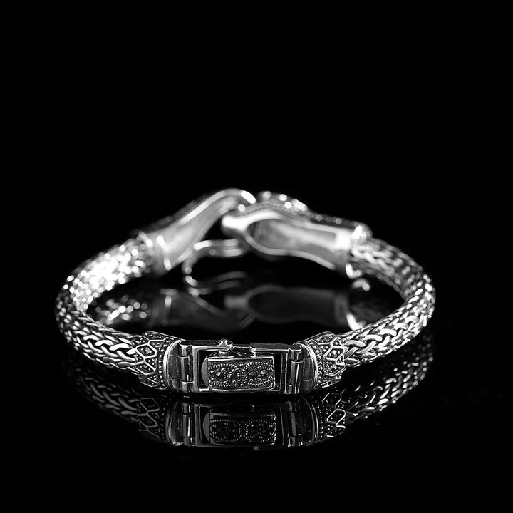 WorldNorse Handcrafted 925 Silver Marseille Stone Snake Bracelet - image 8