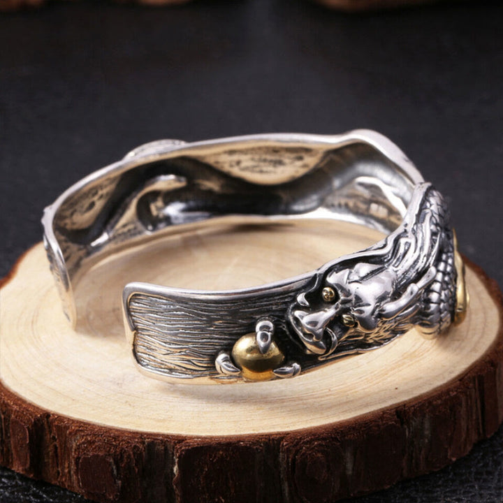 WorldNorse 925 Sterling Silver Dragon Open Bangle Bracelet - image 8