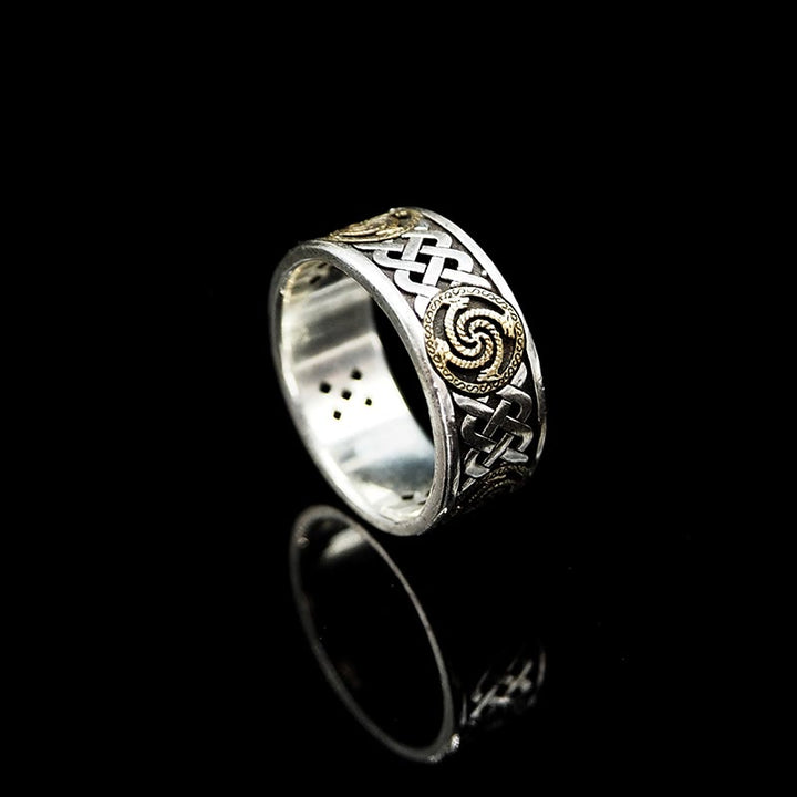 WorldNorse Handcrafted 925 Silver Norse Dragon Ring - UK Size Z+1（US 14) - image 0