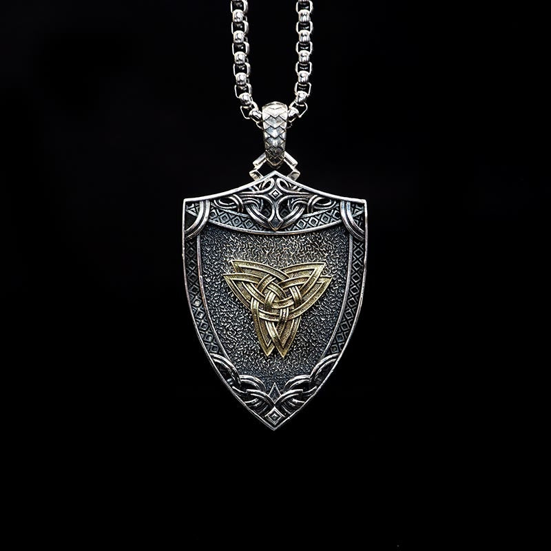 WorldNorse 925 Sterling Silver Interchangeable Magnetic Clasp Shield Necklace - image 5