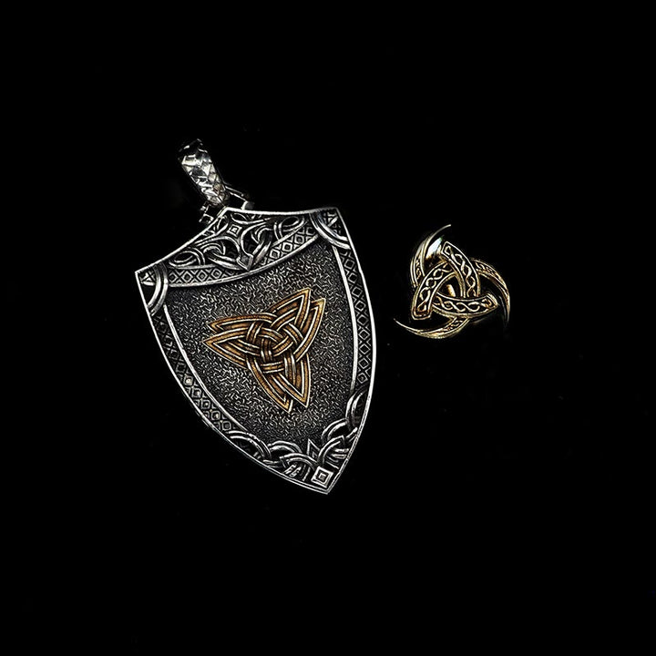 WorldNorse 925 Sterling Silver Interchangeable Magnetic Clasp Shield Necklace - image 3