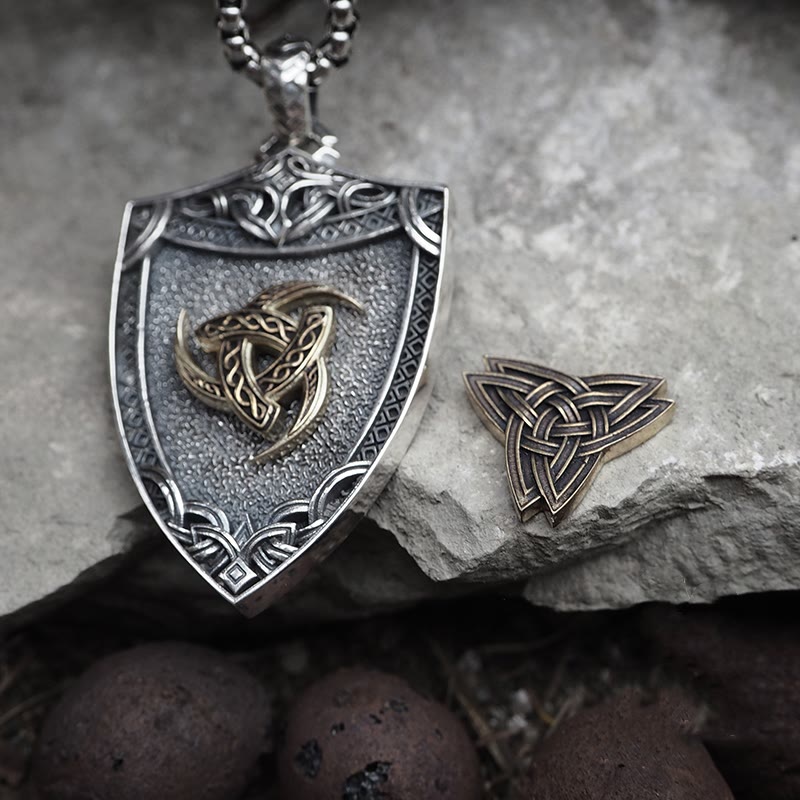 WorldNorse 925 Sterling Silver Interchangeable Magnetic Clasp Shield Necklace - image 2