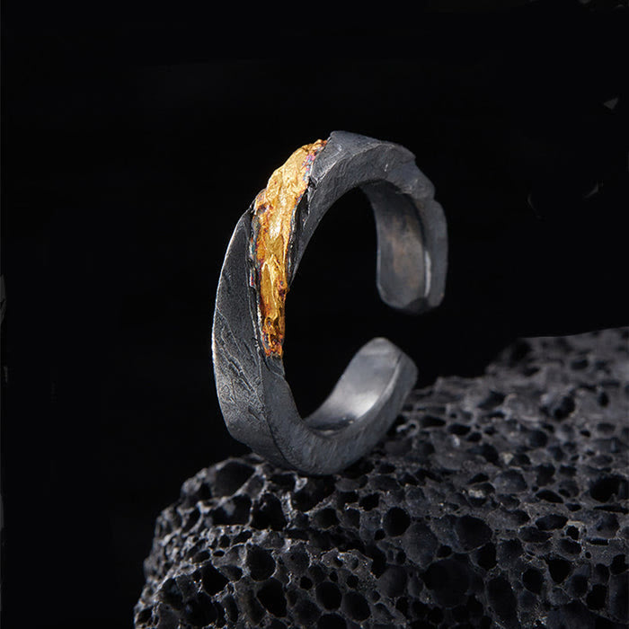 WorldNorse Flowing Fire Inlaid Adjustable Ring - image 2