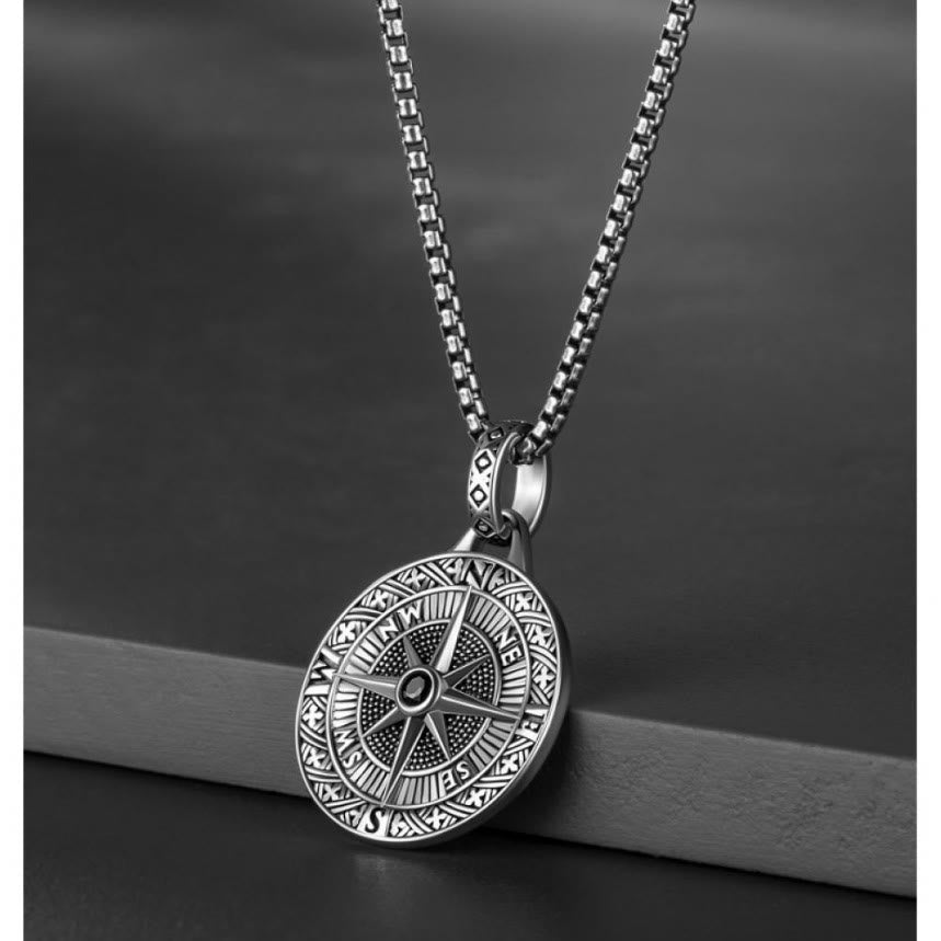 WorldNorse Compass With Center Black Necklace - image 2