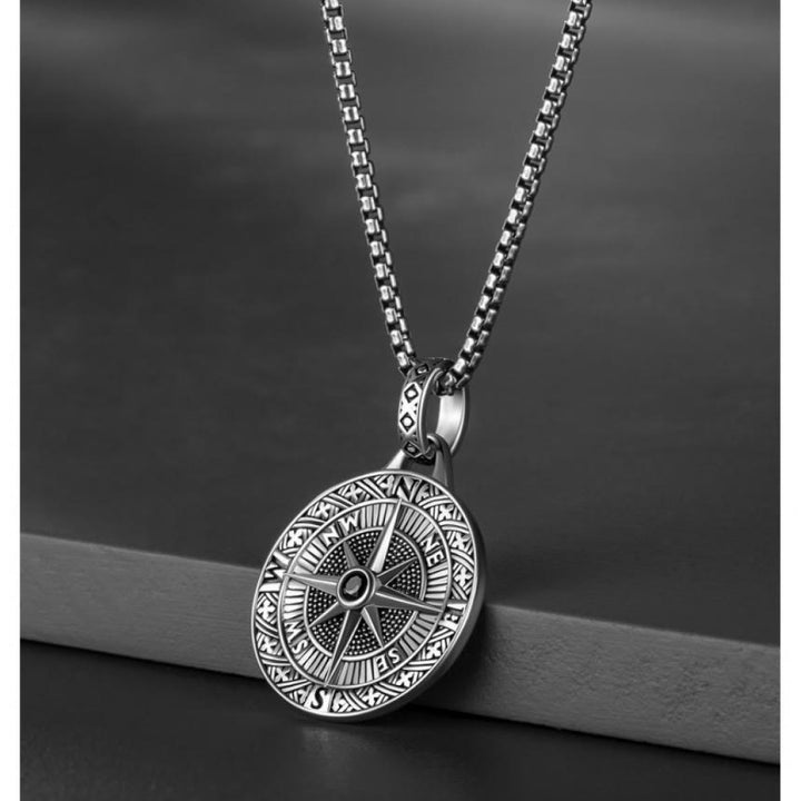WorldNorse Compass With Center Black Necklace - image 2