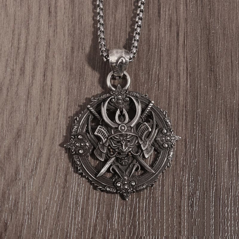 WorldNorse Black Samurai Pirate Armor Necklace