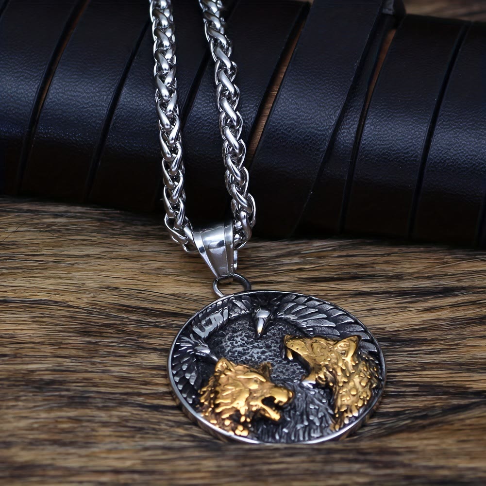 WorldNorse Odin's Ravens & Wolves Necklace - image 3