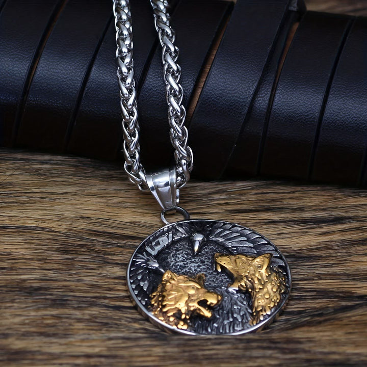 WorldNorse Odin's Ravens & Wolves Necklace - image 3