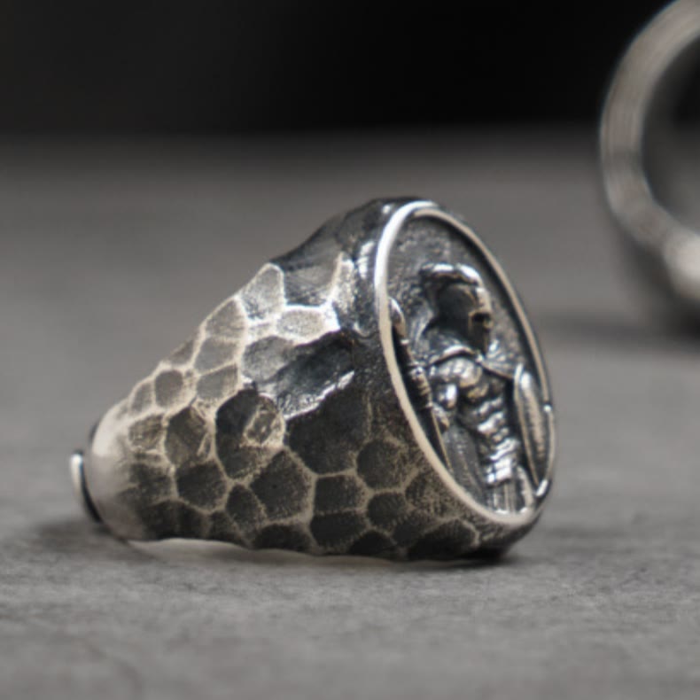 WorldNorse 925 Sterling Silver Spartan Warrior Ring