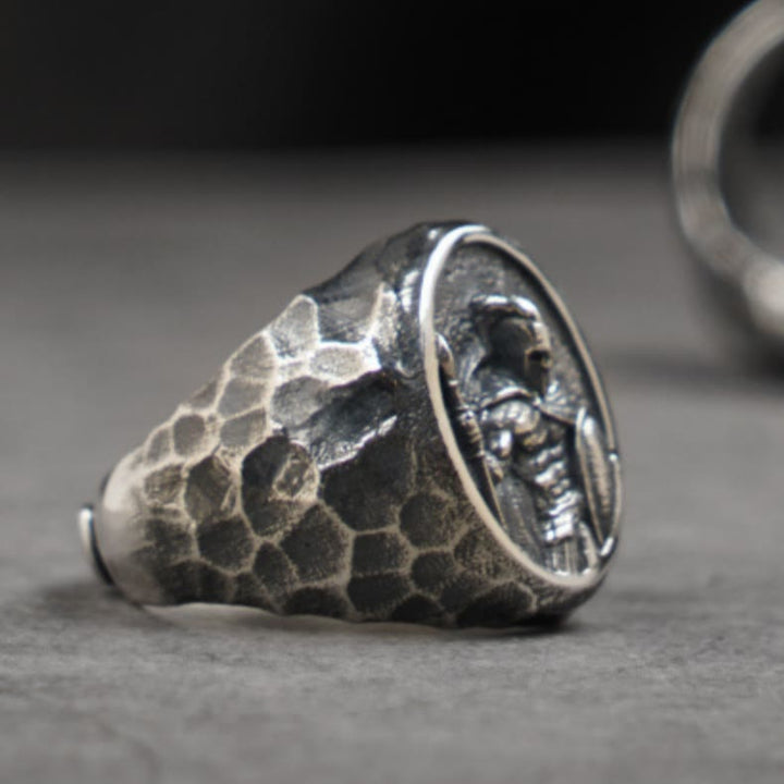 WorldNorse 925 Sterling Silver Spartan Warrior Ring