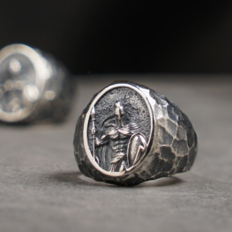WorldNorse 925 Sterling Silver Spartan Warrior Ring