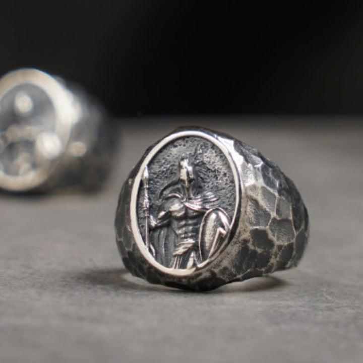 WorldNorse 925 Sterling Silver Spartan Warrior Ring